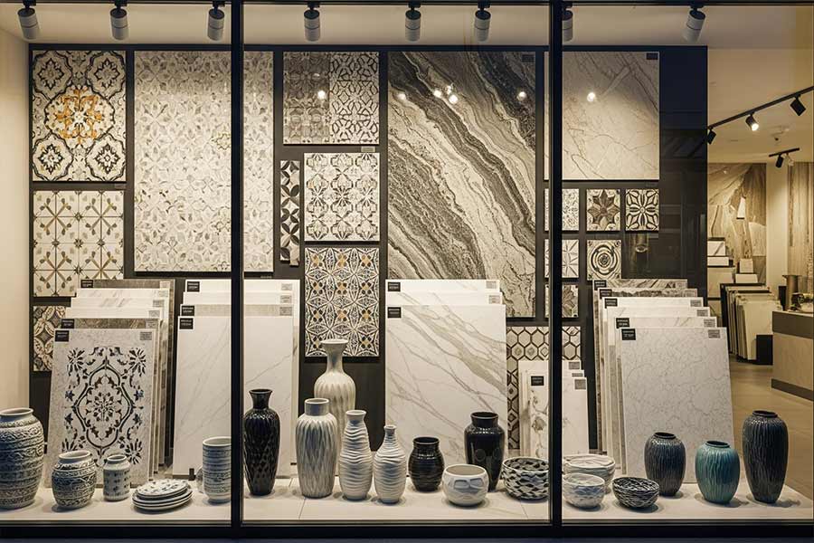 ویترین فروشگاه کاشی و سرامیک