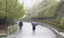 بارش باران در سواحل دریای خزر