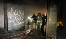 حریق برج در حال ساخت در بزرگراه همدانی مهار شد