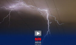 تصاویری از رعد و برق شدید در آسمان تهران