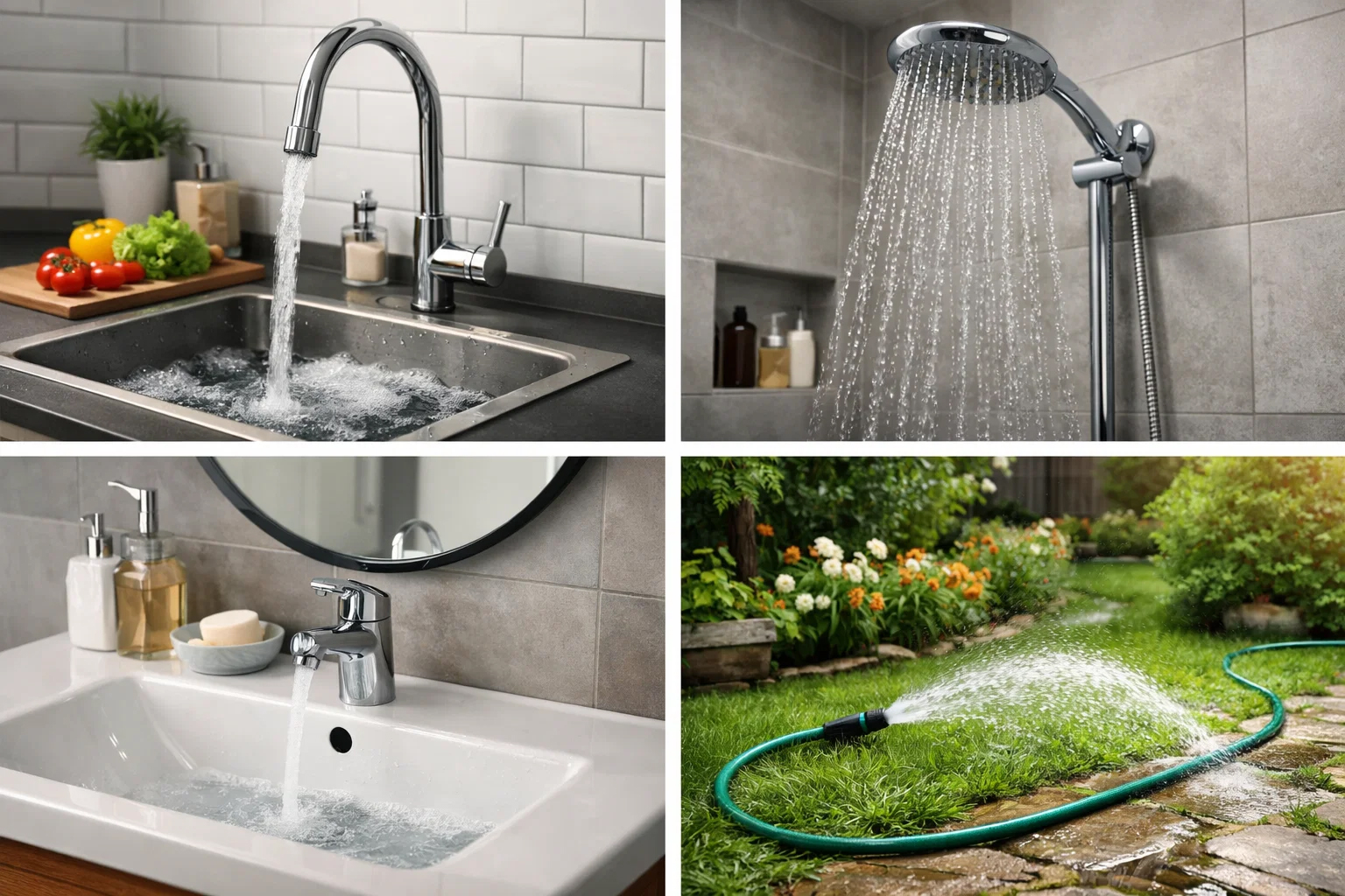 استفاده هم زمان از چند شیر آب