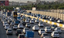 ترافیک سنگین در محور قزوین _ کرج