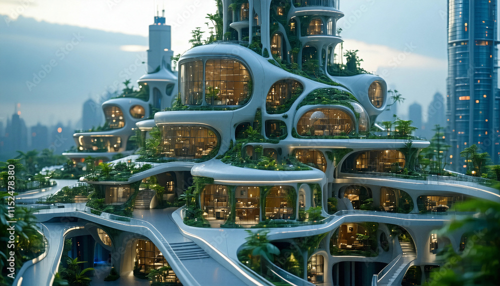 ساختمان بلند مرتبه با فناوری خودترمیم، نشان‌دهنده کاهش هزینه‌های نگهداری