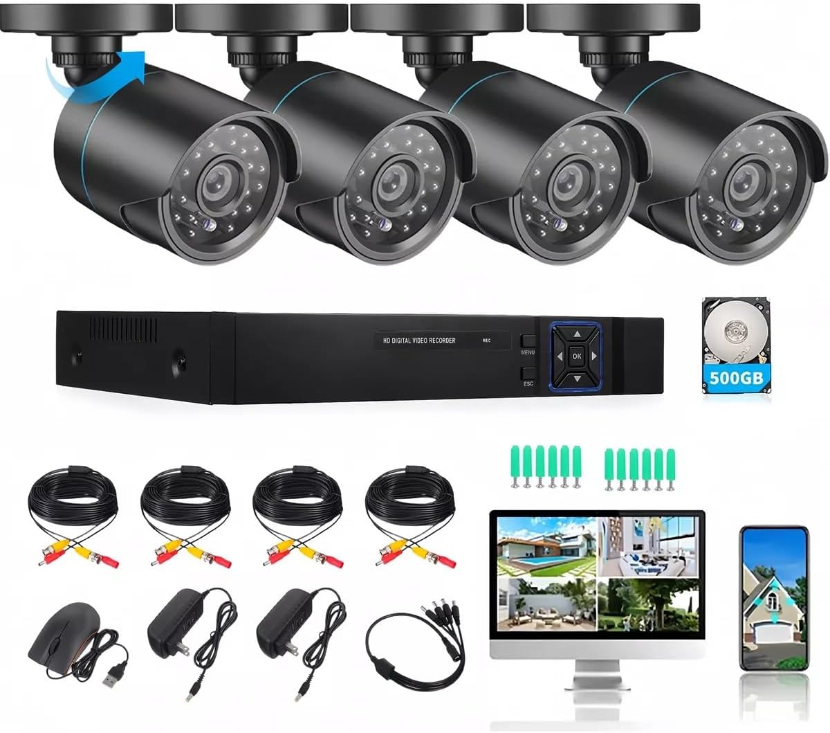 دوربین‌های IP با کیفیت 4K در یک ساختمان اداری