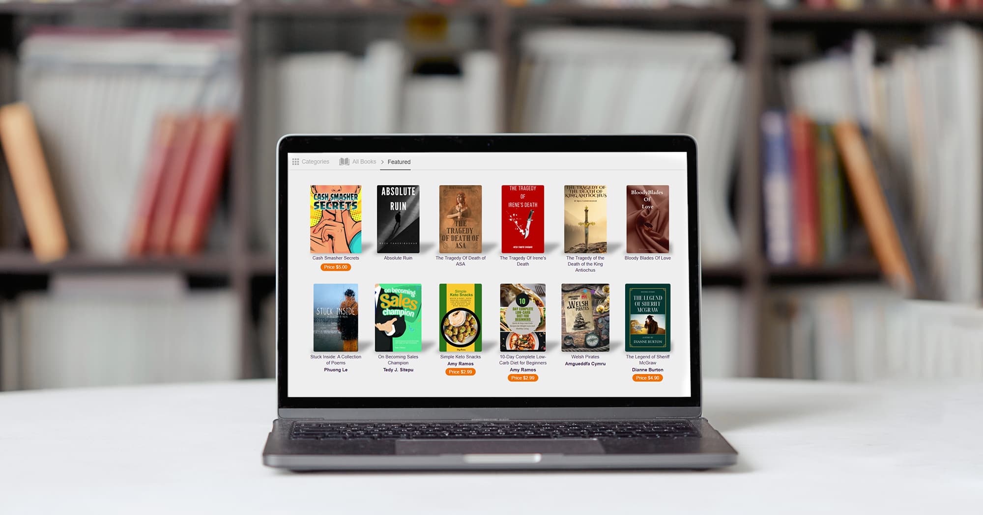 نمونه صفحه کتابخانه دیجیتال با قابلیت جستجوی پیشرفته و فیلترهای متنوع